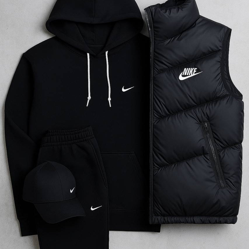 Ensemble Complet Nk™ – Sweat, Pantalon, Doudoune & T-shirt